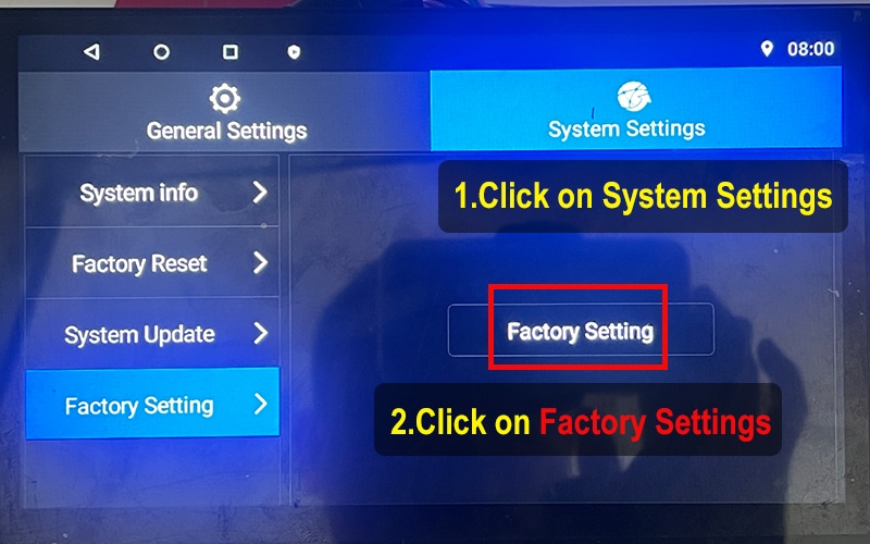 Fabrika Ayarlarını Aç
