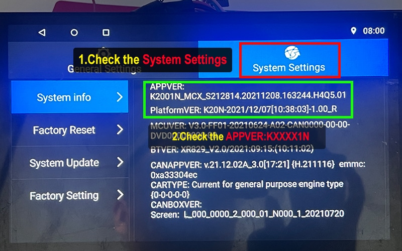 Sistem Bilgisi Ekranı