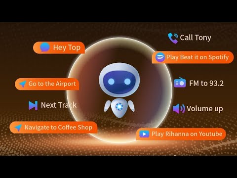 Interfaz principal de Toppal Voice en la unidad principal Android