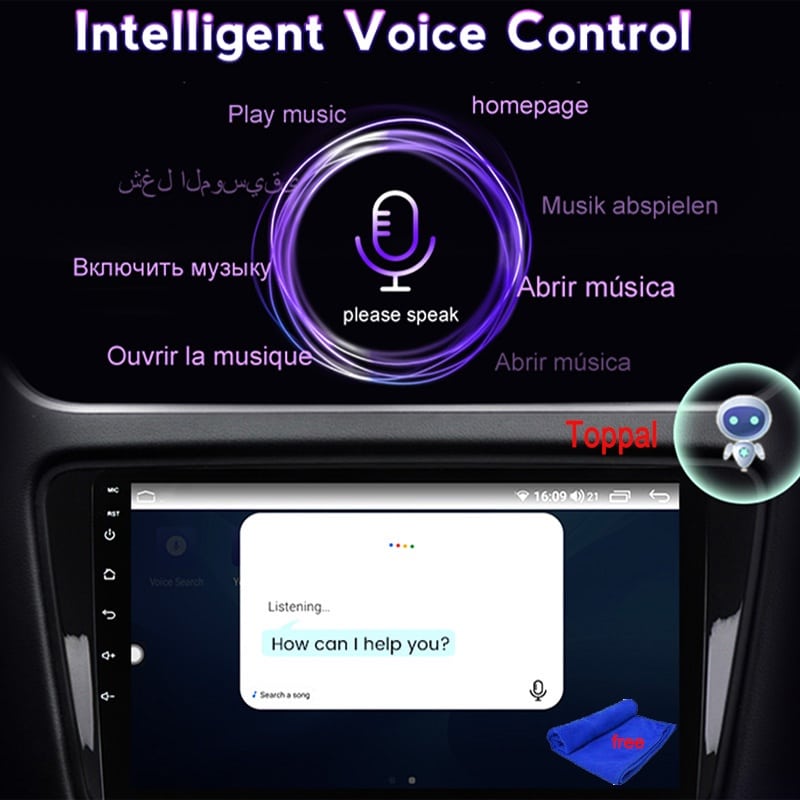 Android-Auto-Multimediasystem mit Toppal Voice