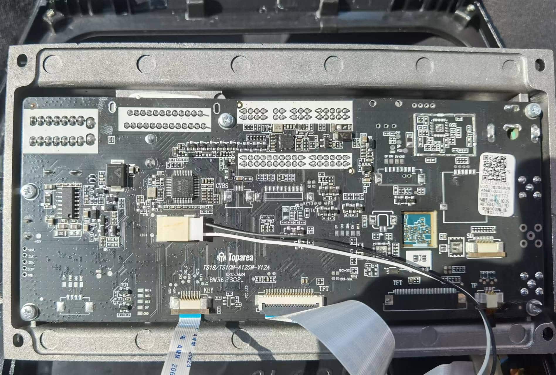 Vista frontale della scheda madre di TS18 Android Head Unit