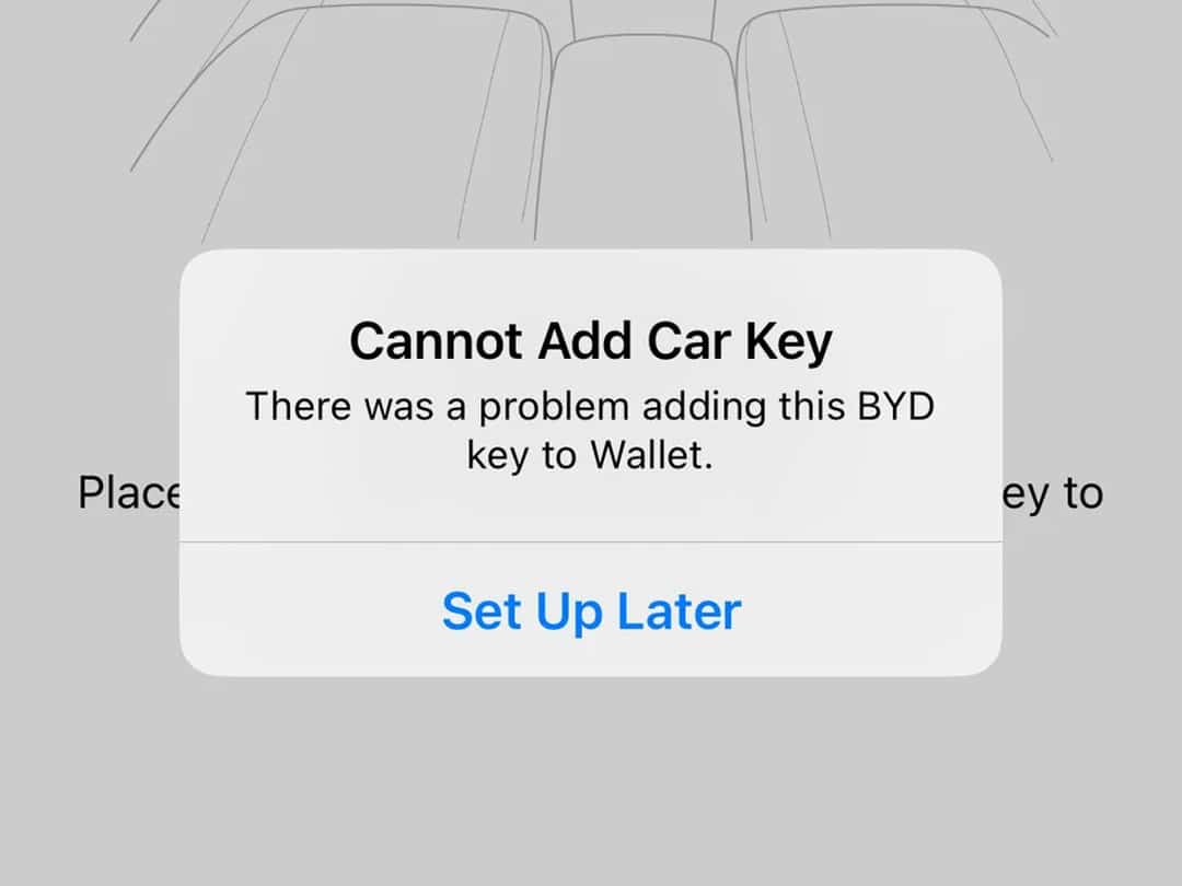 Xitoycha EV kaliti yoki NFC orqali kirishni juftlashtirish ekrani